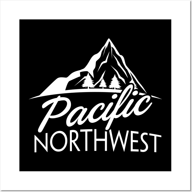 Pacific Northwest PNW Outdoors Trees Mountain Wall Art by paola.illustrations